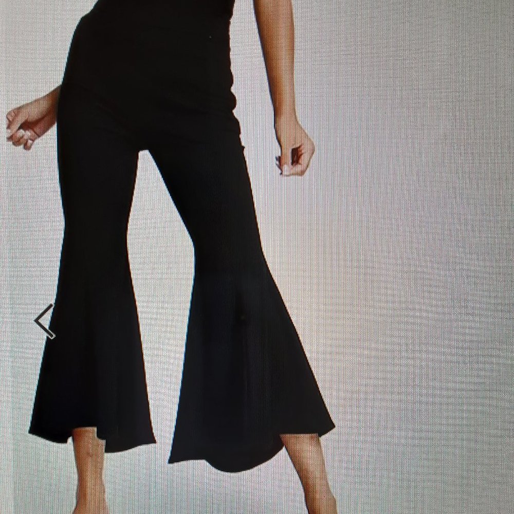Black Flare Dance Pant - size 2 - high low front back